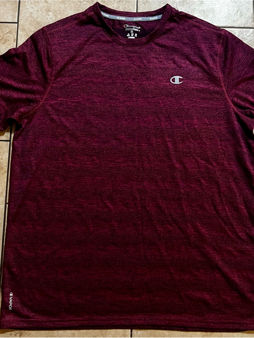 Champion Burgundy Short Sleeve Performance Tee